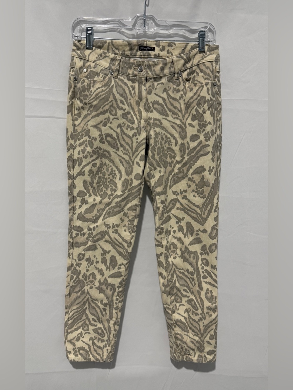 J. McLaughlin Denim Pants Jeans Women’s Size 4 Mid Rise Animal Leopard Print